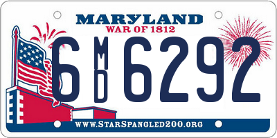 MD license plate 6MD6292