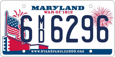 MD license plate 6MD6296