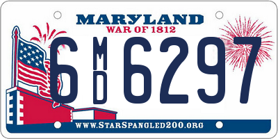 MD license plate 6MD6297