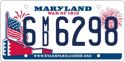 MD license plate 6MD6298