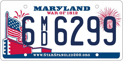 MD license plate 6MD6299