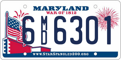 MD license plate 6MD6301