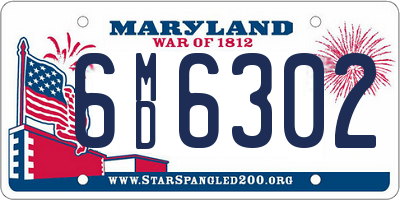 MD license plate 6MD6302