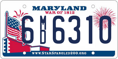 MD license plate 6MD6310