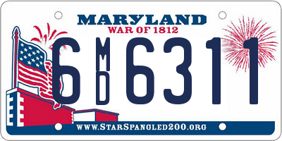 MD license plate 6MD6311