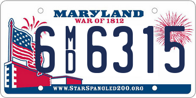 MD license plate 6MD6315