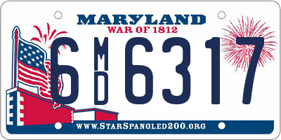 MD license plate 6MD6317