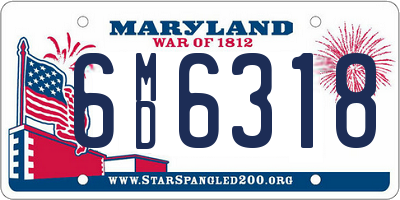 MD license plate 6MD6318