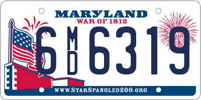 MD license plate 6MD6319