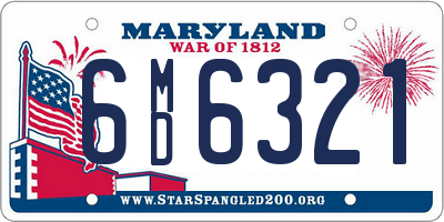 MD license plate 6MD6321