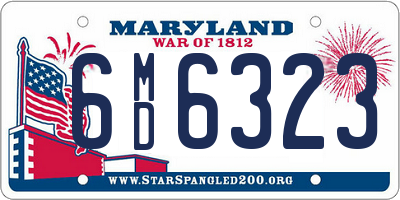 MD license plate 6MD6323