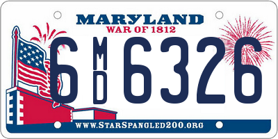 MD license plate 6MD6326