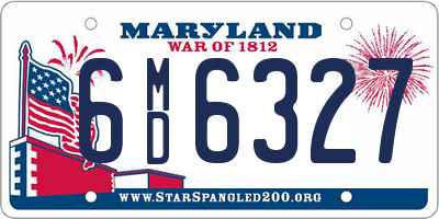 MD license plate 6MD6327