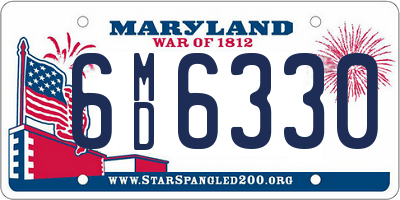 MD license plate 6MD6330