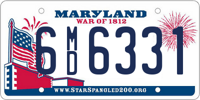 MD license plate 6MD6331