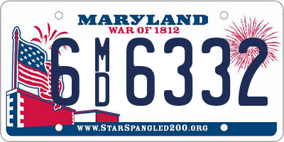 MD license plate 6MD6332