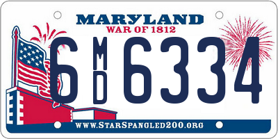 MD license plate 6MD6334