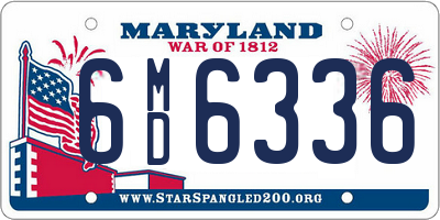 MD license plate 6MD6336