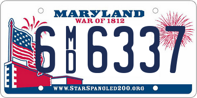 MD license plate 6MD6337