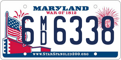 MD license plate 6MD6338