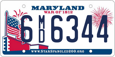 MD license plate 6MD6344