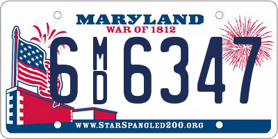 MD license plate 6MD6347