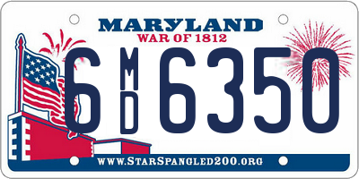 MD license plate 6MD6350