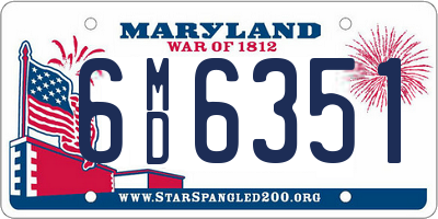 MD license plate 6MD6351