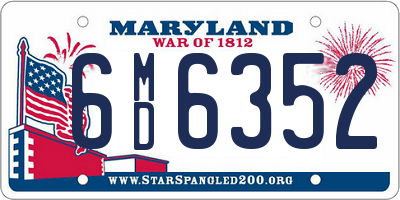 MD license plate 6MD6352