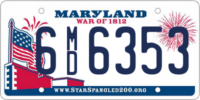 MD license plate 6MD6353