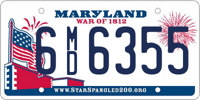 MD license plate 6MD6355