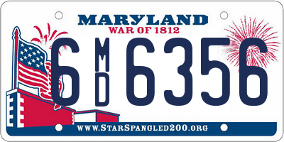 MD license plate 6MD6356