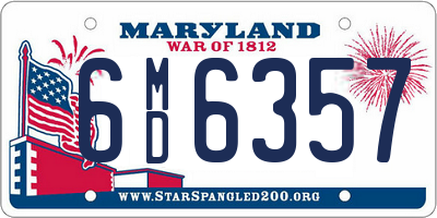 MD license plate 6MD6357