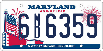 MD license plate 6MD6359