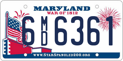 MD license plate 6MD6361