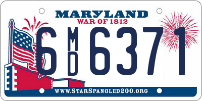 MD license plate 6MD6371