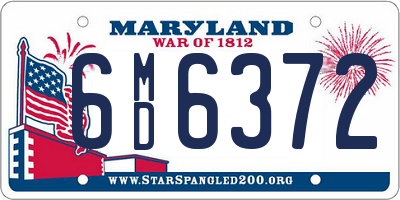 MD license plate 6MD6372