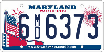 MD license plate 6MD6373