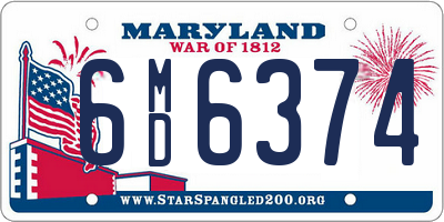 MD license plate 6MD6374