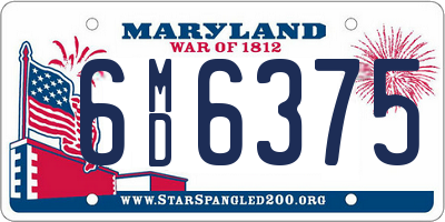 MD license plate 6MD6375