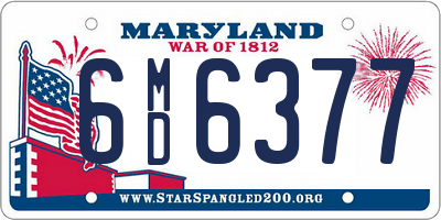 MD license plate 6MD6377