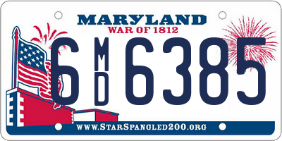 MD license plate 6MD6385