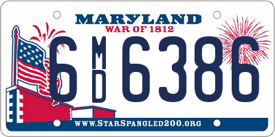 MD license plate 6MD6386