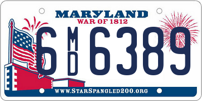 MD license plate 6MD6389