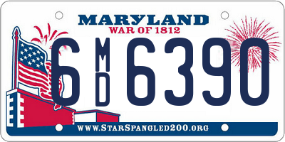 MD license plate 6MD6390