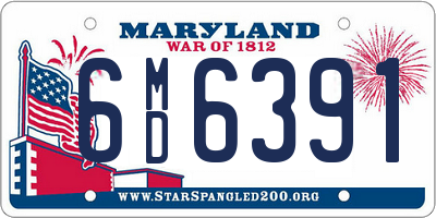 MD license plate 6MD6391