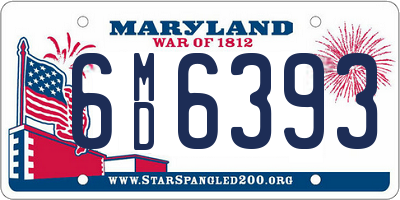 MD license plate 6MD6393