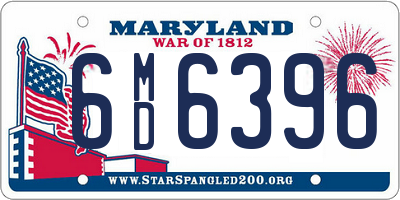 MD license plate 6MD6396