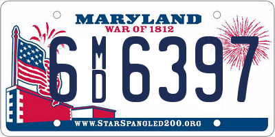 MD license plate 6MD6397