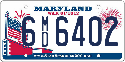 MD license plate 6MD6402